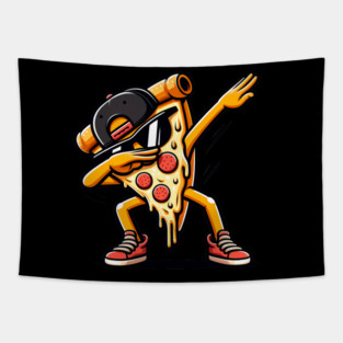 Funny Dabbing Pizza, Dancing Pizza Pose Tapestry