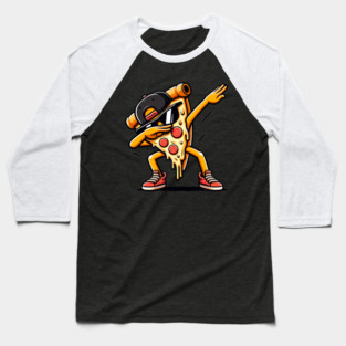 Funny Dabbing Pizza, Dancing Pizza Pose Baseball T-Shirt