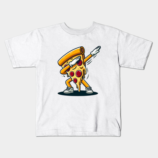 Funny Dabbing Pizza, Dancing Pizza Pose Kids T-Shirt by logiamerch