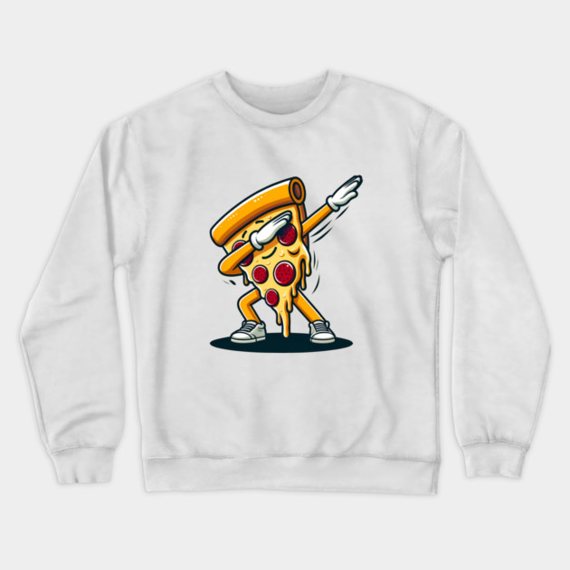 Funny Dabbing Pizza, Dancing Pizza Pose Crewneck Sweatshirt by logiamerch