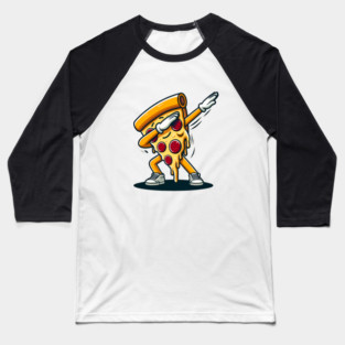 Funny Dabbing Pizza, Dancing Pizza Pose Baseball T-Shirt