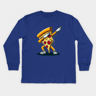 Funny Dabbing Pizza, Dancing Pizza Pose Kids Long Sleeve T-Shirt