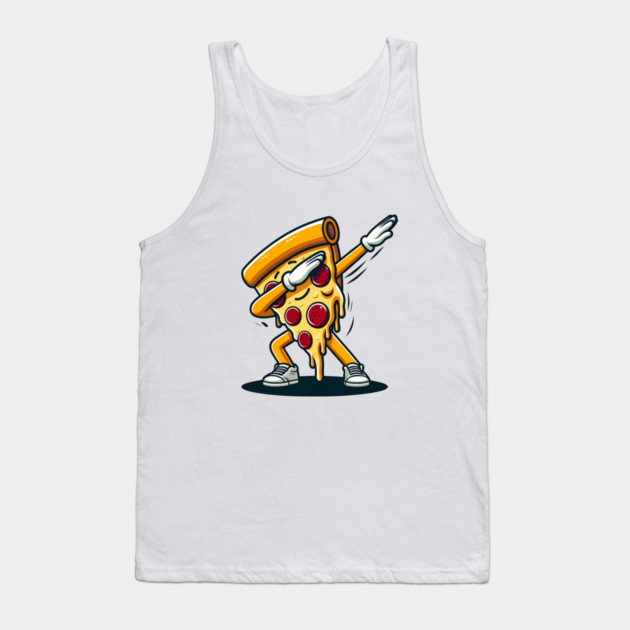 Funny Dabbing Pizza, Dancing Pizza Pose Tank Top by logiamerch