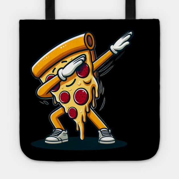 Funny Dabbing Pizza, Dancing Pizza Pose Tote by logiamerch