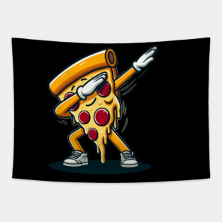 Funny Dabbing Pizza, Dancing Pizza Pose Tapestry