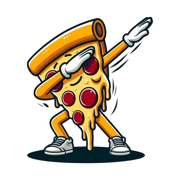Funny Dabbing Pizza, Dancing Pizza Pose by logiamerch