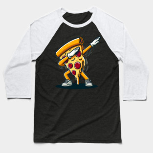 Funny Dabbing Pizza, Dancing Pizza Pose Baseball T-Shirt