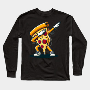 Funny Dabbing Pizza, Dancing Pizza Pose Long Sleeve T-Shirt