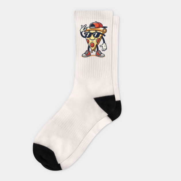 Funny Dabbing Pizza, Dancing Pizza Pose Socks by logiamerch
