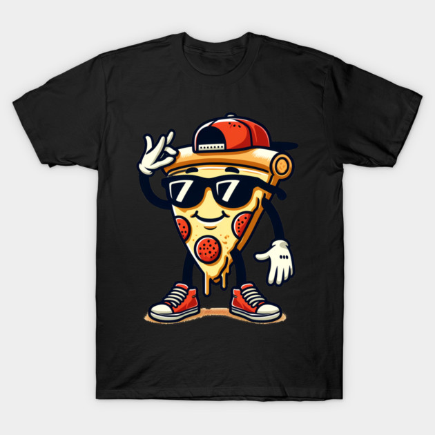 Funny Dabbing Pizza, Dancing Pizza Pose T-Shirt by logiamerch