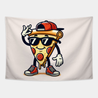 Funny Dabbing Pizza, Dancing Pizza Pose Tapestry