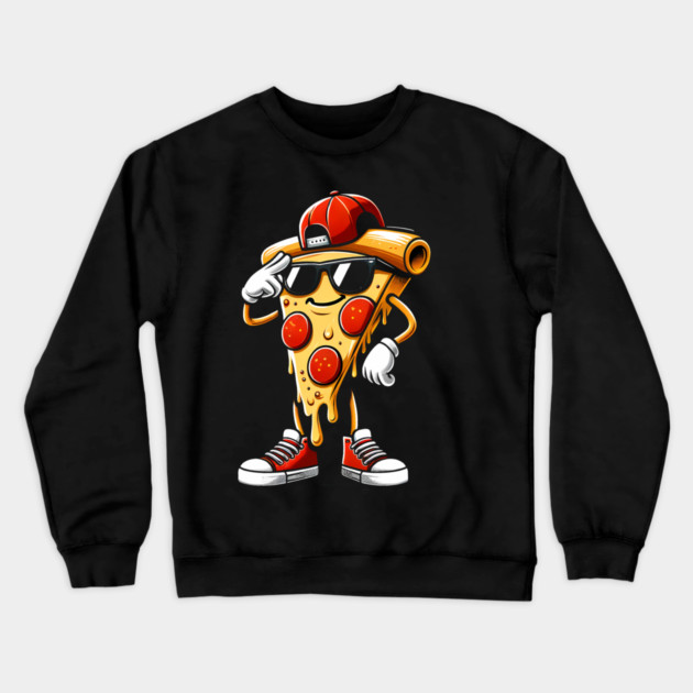 Funny Dabbing Pizza, Dancing Pizza Pose Crewneck Sweatshirt by logiamerch