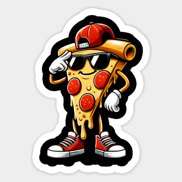 Funny Dabbing Pizza, Dancing Pizza Pose Sticker by logiamerch