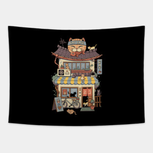 Cat Cafe Tapestry