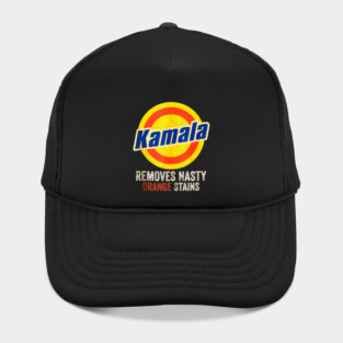 Kamala removes nasty orange stains Hat