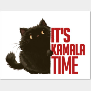 Kamala cat Posters and Art