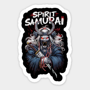 Spirit Samurai Design: Demonic Samurai Warrior - Dark Japanese Art Sticker