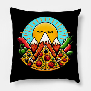 Funny Pizza Moutain Pillow