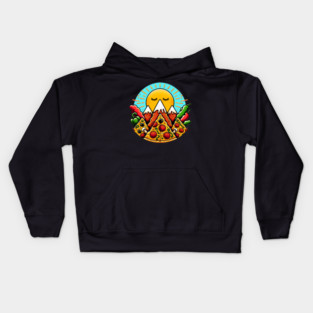 Funny Pizza Moutain Kids Hoodie