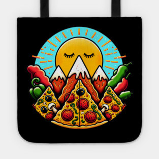Funny Pizza Moutain Tote