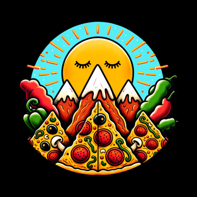 Funny Pizza Moutain by logiamerch