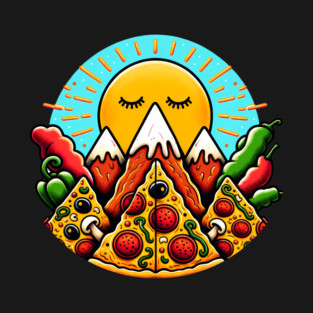 Funny Pizza Moutain T-Shirt