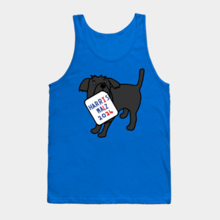 Cute Dog with Harris Walz 2024 Sign Tank Top