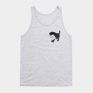 Small Cute Dog with Harris Walz 2024 Sign Tank Top