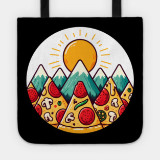 Funny Pizza Moutain Tote