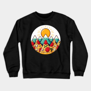 Funny Pizza Moutain Crewneck Sweatshirt