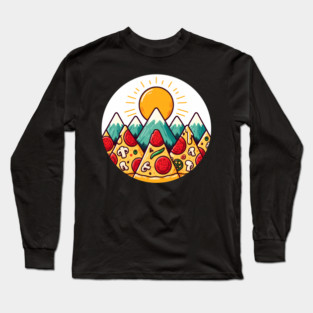 Funny Pizza Moutain Long Sleeve T-Shirt