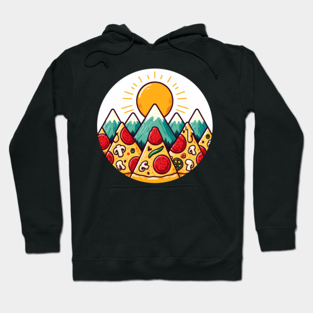 Funny Pizza Moutain Hoodie by logiamerch