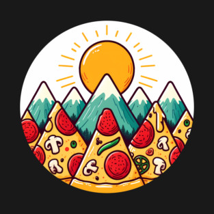 Funny Pizza Moutain T-Shirt