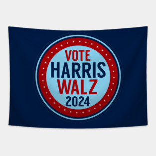 Kamala Harris Tim Walz 2024 Tapestry