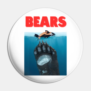 Gay Bear Jaws parody Tee Pin
