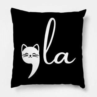 Cat Comma La Kamala Harris For President 2024, Cat Ladies For Kamala Pillow