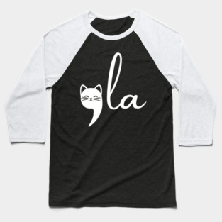 Cat Comma La Kamala Harris For President 2024, Cat Ladies For Kamala Baseball T-Shirt