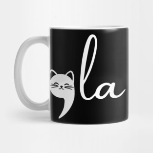Cat Comma La Kamala Harris For President 2024, Cat Ladies For Kamala Mug