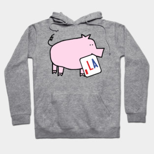 Cute Pig and Comma La Sign Pigs for Kamala Harris Hoodie