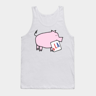 Cute Pig and Comma La Sign Pigs for Kamala Harris Tank Top