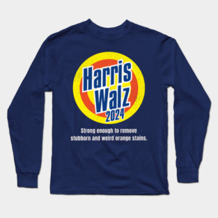 Funny Harris Walz 2024 Remove Orange Stains Long Sleeve T-Shirt
