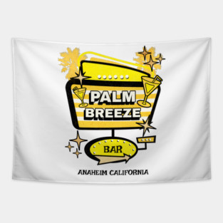 The Palm Breeze Bar Anaheim California retro vintage vibe Tapestry