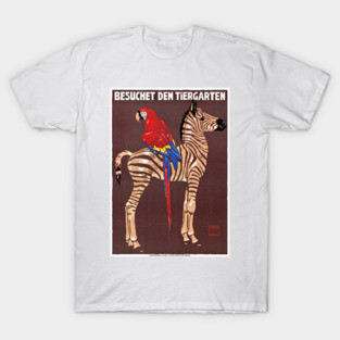 Vintage Travel Poster Germany Zoo Restored T-Shirt