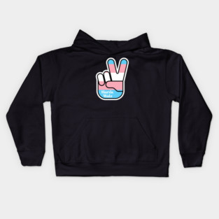 Harris Walz 2024 | Peace Sign LGBTQIA+ Kids Hoodie
