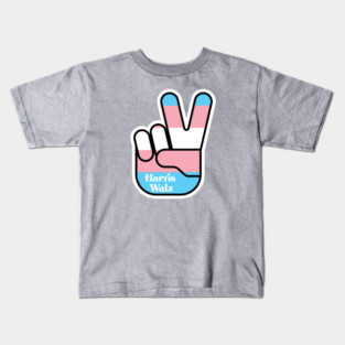 Harris Walz 2024 | Peace Sign LGBTQIA+ Kids T-Shirt