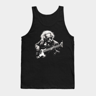 Einstein Playing Bass Tank Top