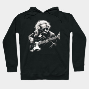 Einstein Playing Bass Hoodie