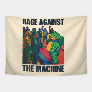 Rage Against The Machine Portland Frog Protest Tapestry