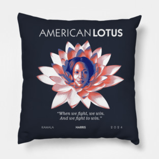 KAMALA HARRIS AMERICAN LOTUS Pillow