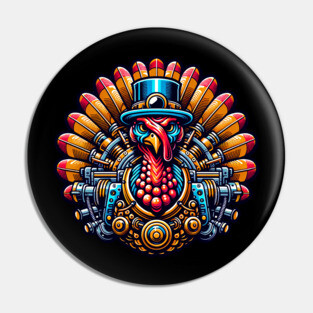 Steampunk Thanksgiving Turkey Pin